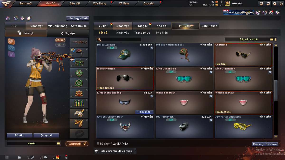 shop acc cf uy tin gia re